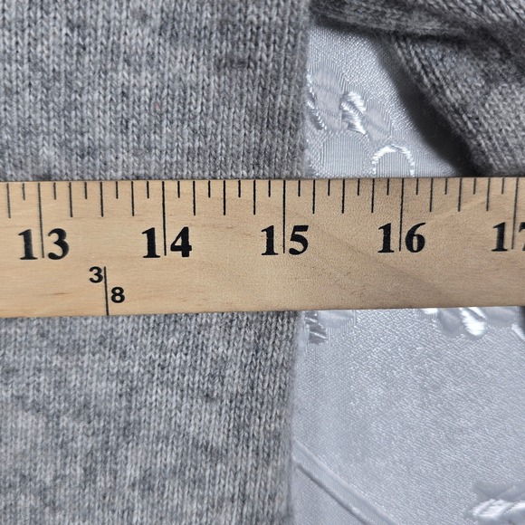 Banana Republic Merino Cashmere Blend Grey Bow Bell Sleeve Sweater Woman Small - Picture 6 of 9